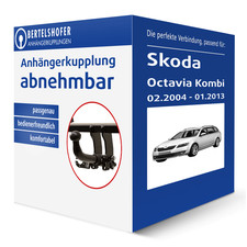 Auto Hak Anhängerkupplung abnehmbar für SKODA Octavia Kombi II Typ 1Z5 AHK