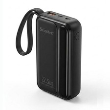 Portable Power Bank 20000mAh Fast Charging Battery with 4 Built in Cables Black