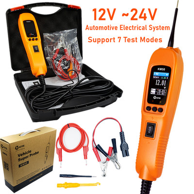 KM50 Batterietester 12V/24V Stromprüfer Tastköpfe Spannungsprüfer Circuit Tester