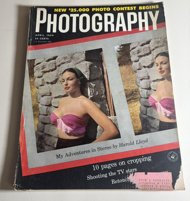VINTAGE April 1954 issue  Popular Photography Harold Lloyd Dorothy Adamson #P13