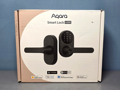 Aqara Smart Lock U300 in Black DL-D02D Key Fingerprint PIN & NFC Function Sealed
