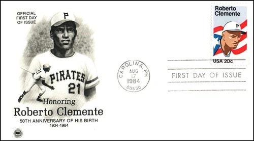 USA FDC - 1984 - Roberto Clemente, Scott # 2097 Artcraft