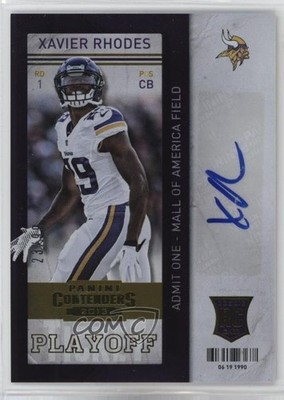 2013 Panini Contenders Playoff Ticket 23/99 Xavier Rhodes #190 Rookie RC 4f5