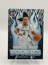 2024-25 Donruss Optic #6 Stephon Castle White Hot Rookies San Antonio Spurs