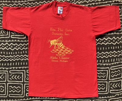 Vintage Sorority ''Eta Phi Beta'' Graphic Shirt Alpha Chapter BGLO Detroit ΗΦΒ XL
