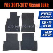 Front Rear Floor Mats Carpet Waterproof Black Velour For 2011-2017 Nissan Juke Front Rear Floor Mats Carpet Waterproof Black Velour For 2011-2017 Nissan Juke