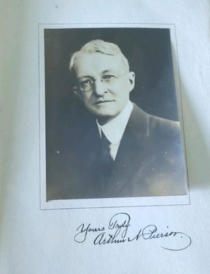 1929 Trenton New Jersey Senator Arthur N. Pierson Dinner Program