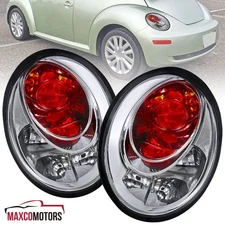 Tail Lights Fits 1998-2005 Volkswagen Beetle Clear Brake Lamps Left+Right Pair