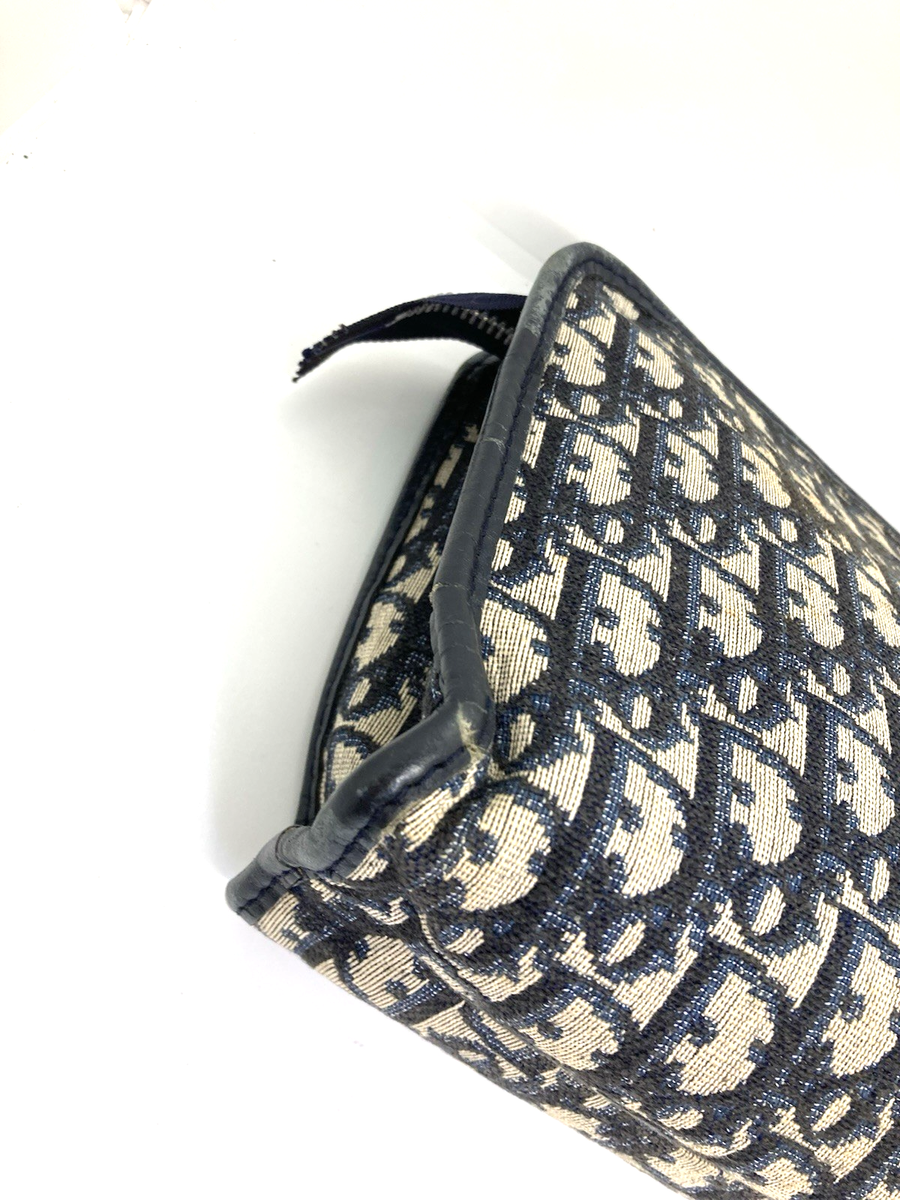 used Dior Trotter Navy Canvas Second Clutch Bag 26848 | eBay
