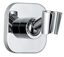 All Metal Handheld Shower Head Holder, Adjustable Wall Mount Square Chrome