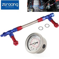 An8 Braided For Holley Carburetor 4150 Pressure Gauge Dual Feed Carb Fuel Line An8 Braided For Holley Carburetor 4150 Pressure Gauge Dual Feed Carb Fuel Line