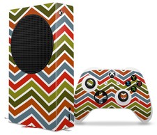 Skin Wrap for XBOX Series S Console Controller Zig Zag Colors 01