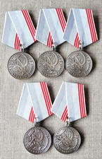 Veteran of Labor Set of 5 Labor USSR Soviet russian medals NEW ORIGINAL