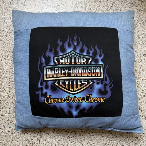 Vintage Harley Davidson Chrome Sweet Chrome T Shirt Pillow