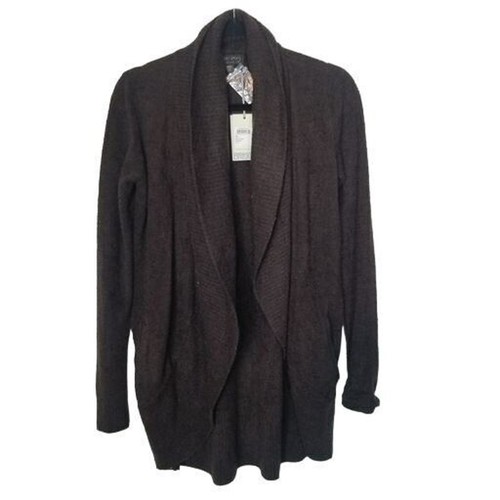 Barefoot Dreams Strickjacke Strickpullover Damen XS/S braun Espresso Cardigan Damen - Bild 2 von 12
