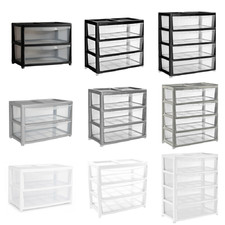 Jumbo Chest Drawer Plastic Storage Unit –  Dorm Room Closet Storage Solution