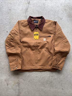 Carhartt Detroit Jacket Blanket Lined Tan & Brown Size XL Men's