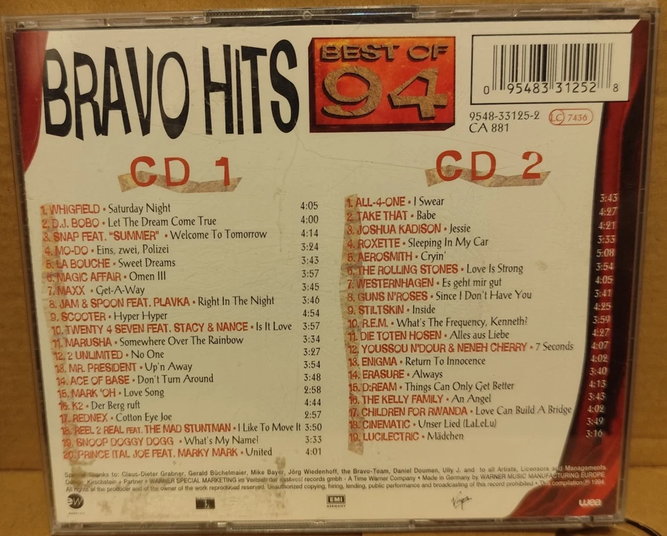 Bravo Hits - Best of 94 von Various | CD | Zustand sehr gut - Bild 2 von 2