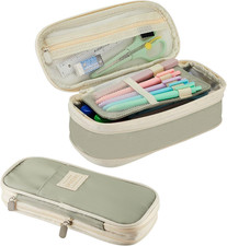 Large Capacity Pencil Case Pouch, Cute Aesthetic Big Capacity Zipper Pencil Case