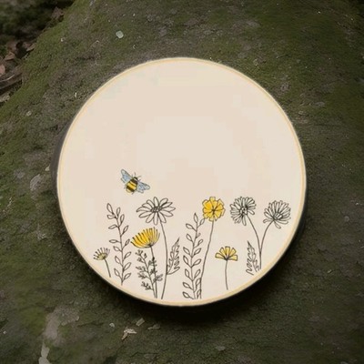 bumblebee garden spectrumdesignz dinner plates set of 4 inhomestylez