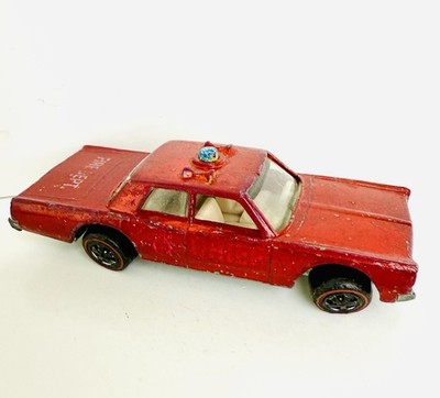 Hot Wheels Redline 1970 Fire Chief Cruiser Red US Original Ford Galaxy Car