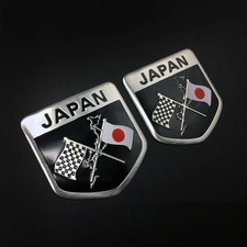 3d Japan Japanese Flag Shield Emblem Metal Badge Car Motorcycle Stickers Decals