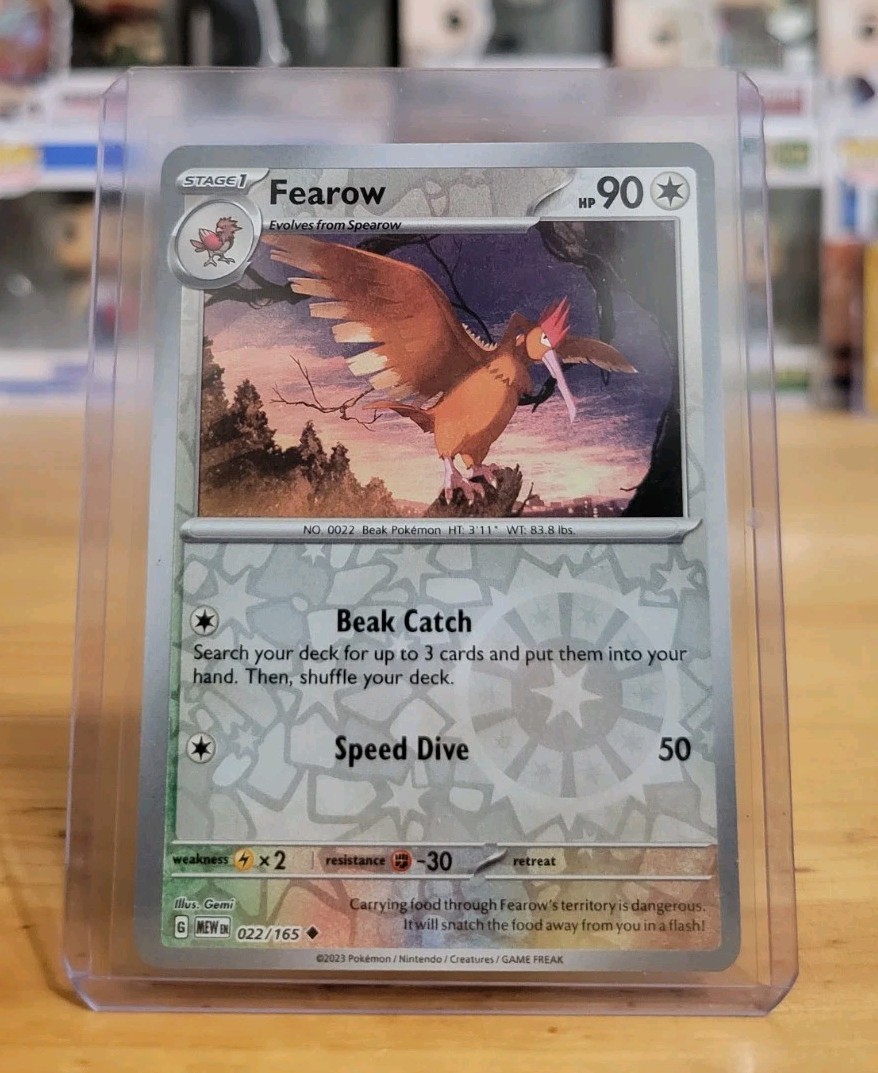 Fearow Reverse Holo Uncommon Scarlet & Violet 151 22/165 Pokemon TCG