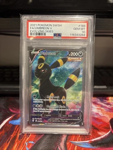 Umbreon V Pokemon Sword & Shield Evolving Skies 188/203 PSA 10