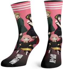 Spy x Family Crew Socks For Men Women Manga Anime Anya Loid Yor Sublimated Socks
