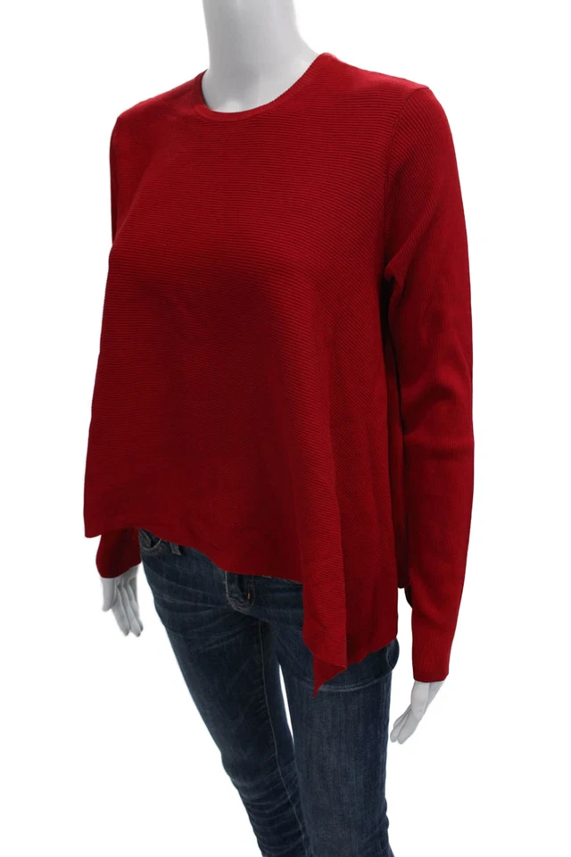 Suéter Derek Lam Mujer Rojo Básico Cuello Redondo Manga Larga Talla S Foto 2 de 4