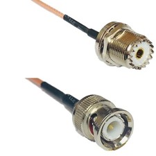 RG316 UHF Female BULKHEAD to BNC MALE RF Cable Rapid-SHIP LOT