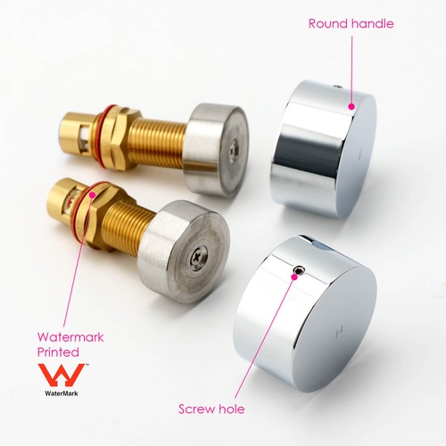 KYLINS Watermark Shower Twin Taps Mixer Tap Brushed Gold/Black/Gun Metal/Nickel - Picture 26 of 216