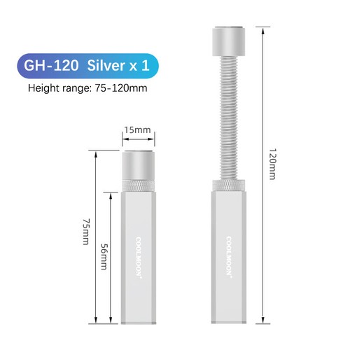 50-120mm Graphics Card Holder Video Card Holder Vertical Bracket Aluminum Al~J~ - Bild 18 von 18