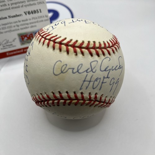 Orlando Cepeda Signed ONL Baseball 18 Stat Inscriptions PSA/DNA Autograph - Picture 7 of 10