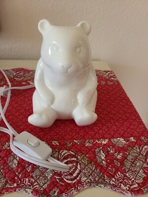 Pillowfort White Polar Bear Nursery Decor Night Light Ceramic Table Lamp Target