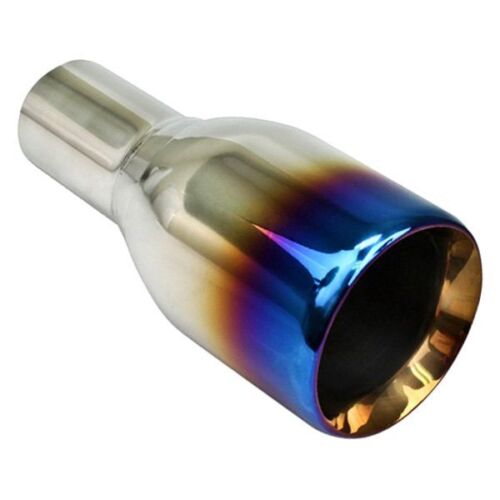 Exhaust Tip Blue Flame Series Round Straight Cut Double-Wall Exhaust Tip 2.25"
