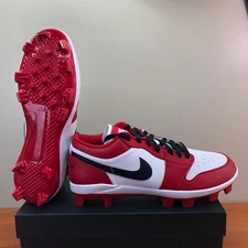 Air Jordan 1 Retro MCS Low Chicago Red White Baseball Cleats CJ8524-611 Mens 9.5