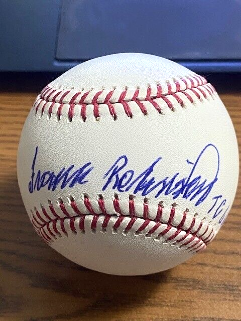 Frank Robinson Autographed Signed Baltimore Orioles 10 OML BASEBALL! Orioles, Reds! "TC 66"! PSA 