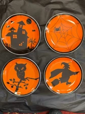 Set of 4 Ceramic 7" Halloween Plates  NIB The Company Store
