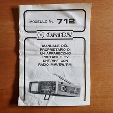 Manuale Tv-Radio Orion 712 