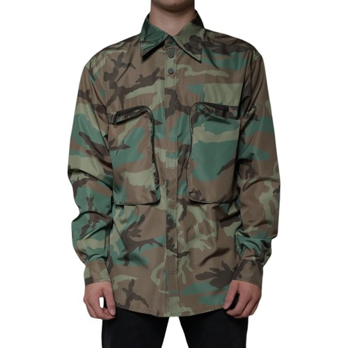 Dolce & Gabbana Multicolor Button Down Patchwork Shirt main image 1