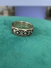 Vintage Sterling Silver .925 Signed TMA Thailand Ring Band Size 6.5