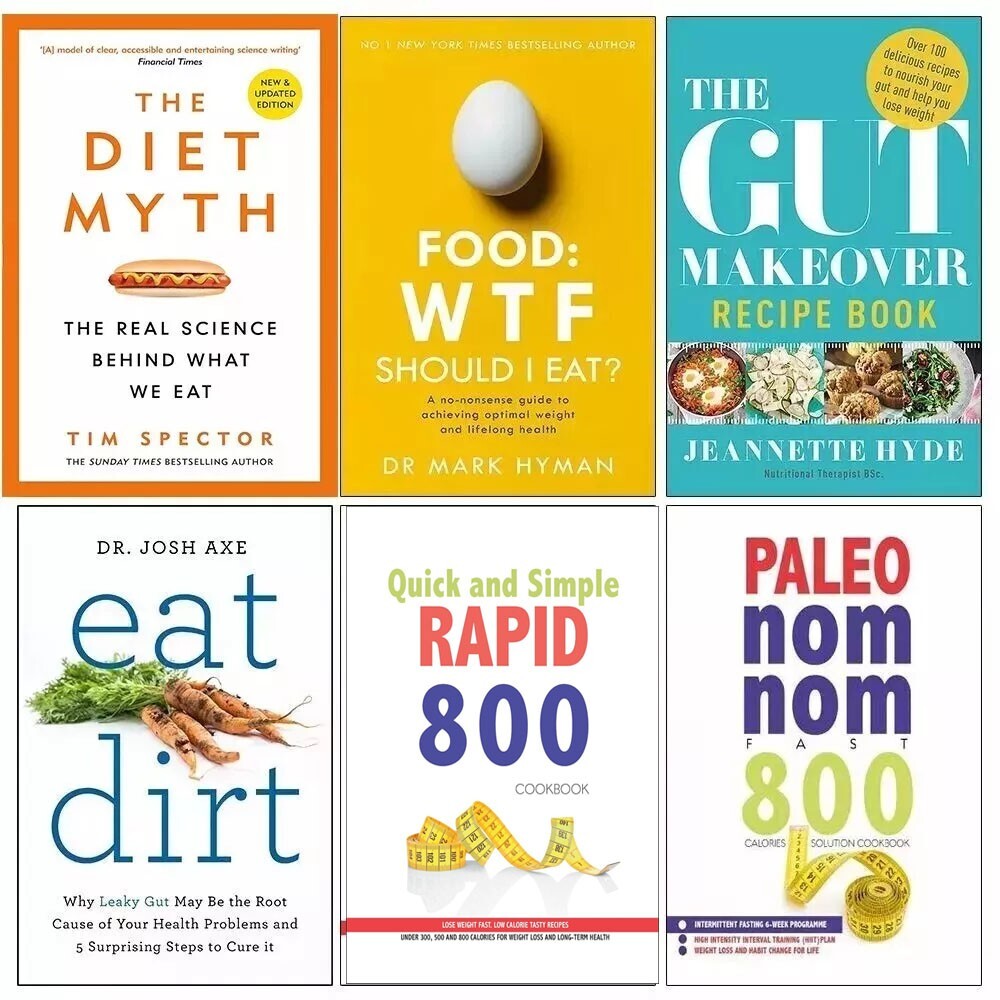 Diet Myth, Food Wtf Should I Eat, Gut Makeover, Eat Dirt, Paleo Nom 6 Book Set