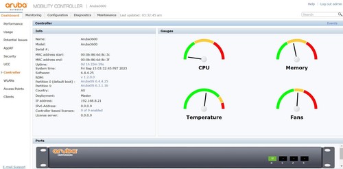 HPE Aruba 3600 (RW) JW726A Wireless Controller Unrestricted, Lic 4(AP/PEFNG/RFP) - Picture 12 of 12