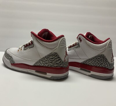 Nike Air Jordan 3 retro cardinal red. White and Red with Elephant Print Jordan 3 Retro GS  main image 3