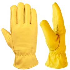 12 PAIRS OF FLEECE LINED LEATHER LORRY DRIVERS WORK WINTER GLOVES DIY TOOLS 