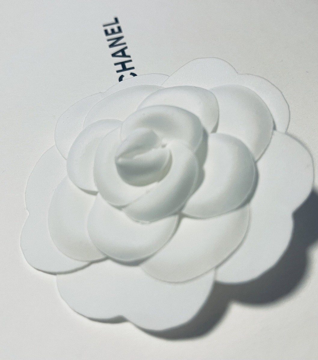 Chanel Soft Camellia Flower - converted to brooch/pin - All white