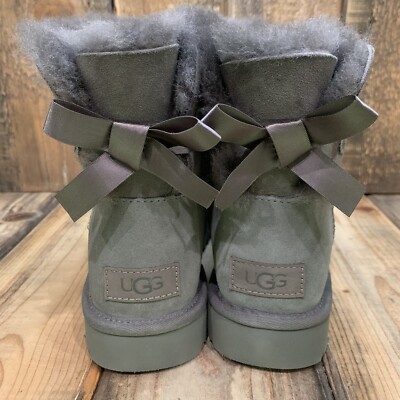 Ugg Women's Ugg Mini Boots Grey UGG MINI BAILEY BOW II BOOTS