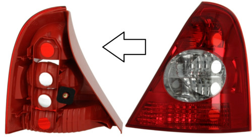 Feu arriere Clio 2 droit pour remplacer un phare casse et reussir le controle technique