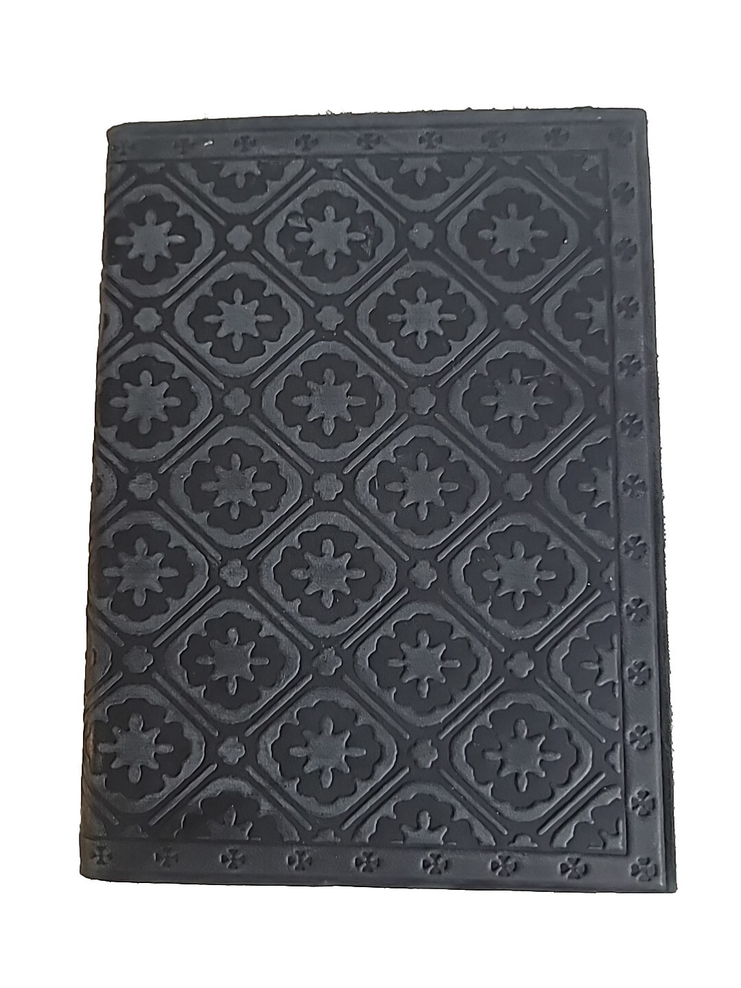 Eccolo Traveler Journal Notebook Faux Leather Textured Black Made in